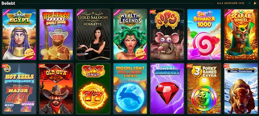 Spielen Sie beliebte Slots im Casinia Casino – von Klassikern bis zu exklusiven Neuerscheinungen Beliebte Spielautomaten im Casinia Casino – Auswahl an Top-Games wie Sweet Bonanza 1000, Scarab Wheel und Gold Saloon Roulette